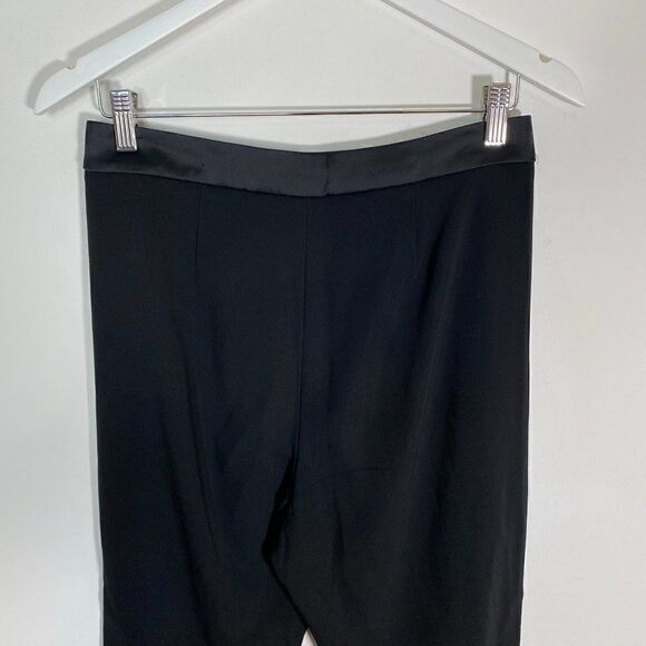 CLEARANCE Tara Jarmon Black Pull On Pants with Satin Elastic Waistband - Picture 3 of 7